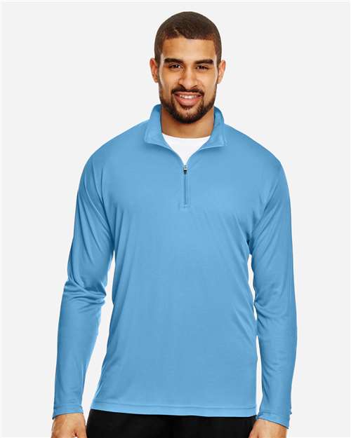 Team 365 TT31 Men's Zone Performance Quarter-Zip #color_SPORT LIGHT BLUE