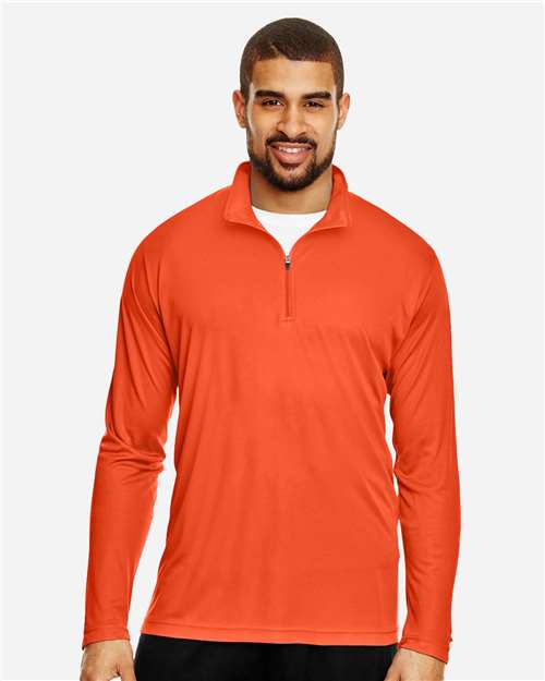 Team 365 TT31 Men's Zone Performance Quarter-Zip #color_SPORT ORANGE