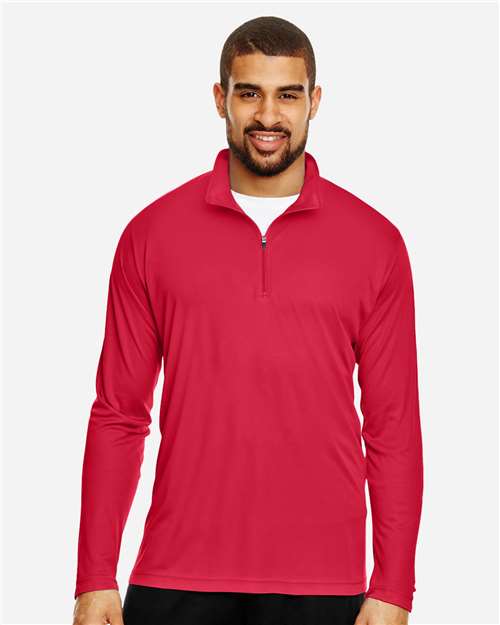 Team 365 TT31 Men's Zone Performance Quarter-Zip #color_SPORT RED