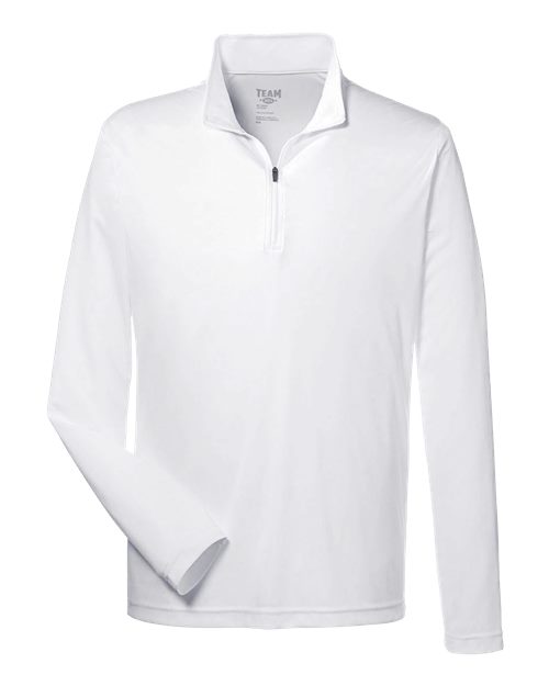 Team 365 TT31 Men's Zone Performance Quarter-Zip #color_WHITE