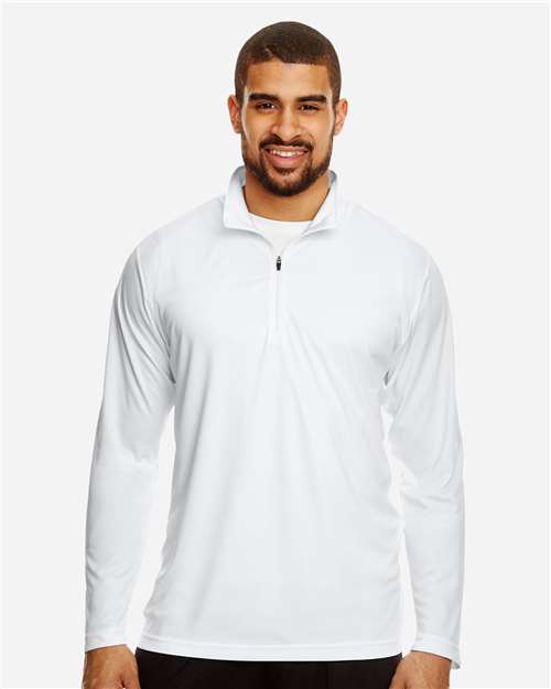 Team 365 TT31 Men's Zone Performance Quarter-Zip #color_WHITE