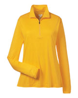Team 365 TT31W Ladies' Zone Performance Quarter-Zip #color_SP ATHLETIC GOLD