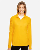 Team 365 TT31W Ladies' Zone Performance Quarter-Zip #color_SP ATHLETIC GOLD
