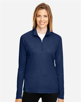 Team 365 TT31W Ladies' Zone Performance Quarter-Zip #color_SPORT DARK NAVY