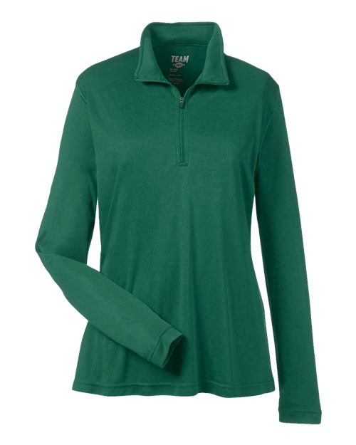 Team 365 TT31W Ladies' Zone Performance Quarter-Zip #color_SPORT FOREST