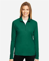 Team 365 TT31W Ladies' Zone Performance Quarter-Zip #color_SPORT FOREST