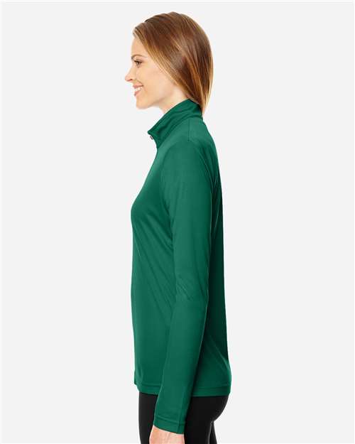 Team 365 TT31W Ladies' Zone Performance Quarter-Zip #color_SPORT FOREST