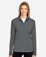 Team 365 TT31W Ladies' Zone Performance Quarter-Zip #color_SPORT GRAPHITE