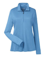 Team 365 TT31W Ladies' Zone Performance Quarter-Zip #color_SPORT LIGHT BLUE