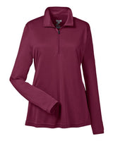 Team 365 TT31W Ladies' Zone Performance Quarter-Zip #color_SPORT MAROON