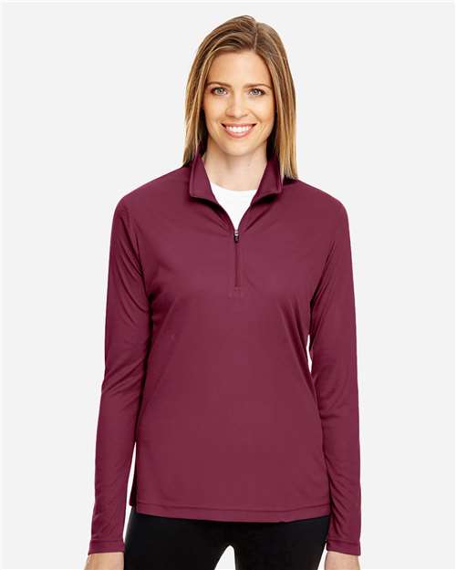 Team 365 TT31W Ladies' Zone Performance Quarter-Zip #color_SPORT MAROON