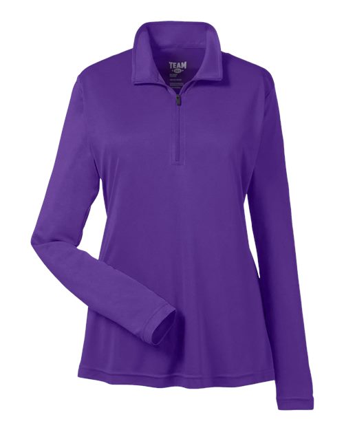 Team 365 TT31W Ladies' Zone Performance Quarter-Zip #color_SPORT PURPLE