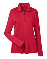 Team 365 TT31W Ladies' Zone Performance Quarter-Zip #color_SPORT RED