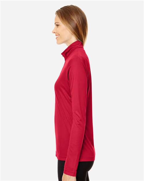 Team 365 TT31W Ladies' Zone Performance Quarter-Zip #color_SPORT RED