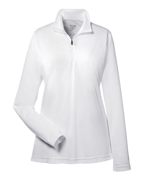 Team 365 TT31W Ladies' Zone Performance Quarter-Zip #color_WHITE