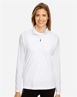 Team 365 TT31W Ladies' Zone Performance Quarter-Zip #color_WHITE