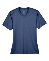 Team 365 TT11HW Ladies' Sonic Heather Performance T-Shirt #color_SP DRK NVY HTH