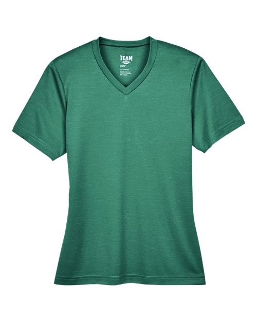 Team 365 TT11HW Ladies' Sonic Heather Performance T-Shirt #color_SP FOREST HTHR