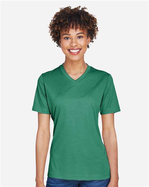 Team 365 TT11HW Ladies' Sonic Heather Performance T-Shirt #color_SP FOREST HTHR
