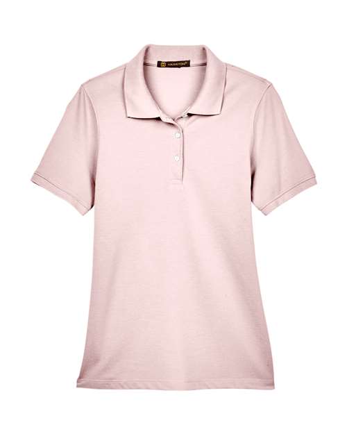 Harriton M265W Ladies' 5.6 oz. Easy Blend Polo #color_BLUSH
