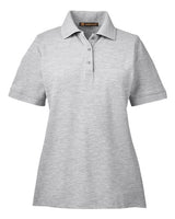 Harriton M265W Ladies' 5.6 oz. Easy Blend Polo #color_GREY HEATHER
