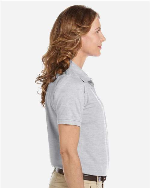 Harriton M265W Ladies' 5.6 oz. Easy Blend Polo #color_GREY HEATHER