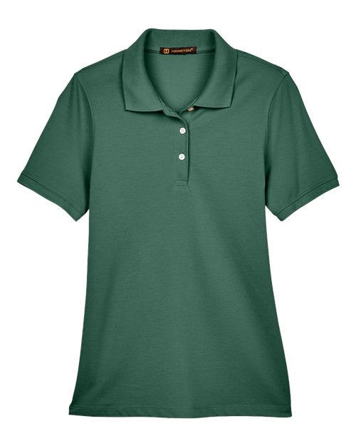Harriton M265W Ladies' 5.6 oz. Easy Blend Polo #color_HUNTER