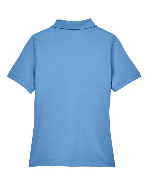 Harriton M265W Ladies' 5.6 oz. Easy Blend Polo #color_LT COLLEGE BLUE