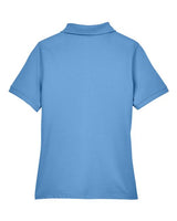 Harriton M265W Ladies' 5.6 oz. Easy Blend Polo #color_LT COLLEGE BLUE