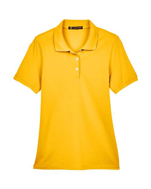 Harriton M265W Ladies' 5.6 oz. Easy Blend Polo #color_SUNRAY YELLOW