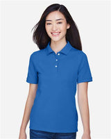 Harriton M265W Ladies' 5.6 oz. Easy Blend Polo #color_TRUE ROYAL