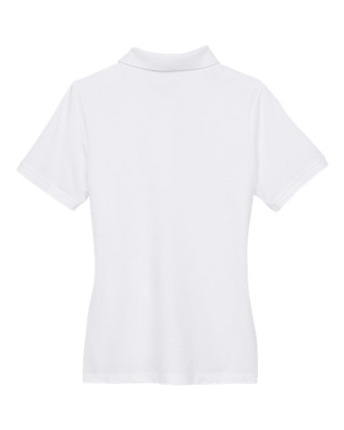 Harriton M265W Ladies' 5.6 oz. Easy Blend Polo #color_WHITE