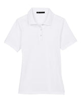 Harriton M265W Ladies' 5.6 oz. Easy Blend Polo #color_WHITE