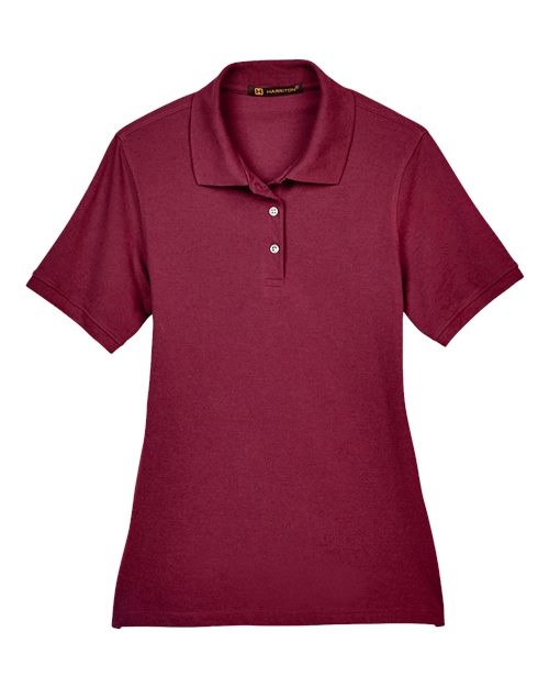 Harriton M265W Ladies' 5.6 oz. Easy Blend Polo #color_WINE