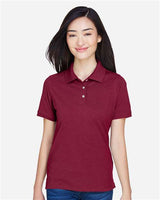 Harriton M265W Ladies' 5.6 oz. Easy Blend Polo #color_WINE