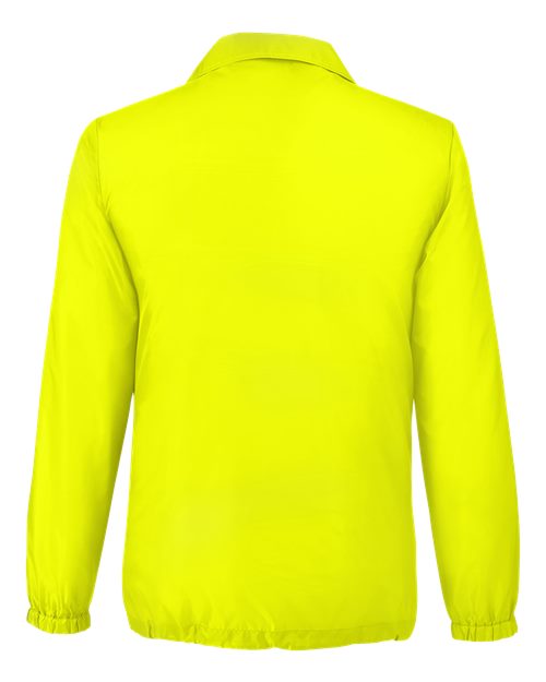 Team 365 TT75 Adult Zone Protect Coaches Jacket #color_SAFETY YELLOW