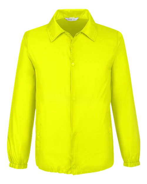 Team 365 TT75 Adult Zone Protect Coaches Jacket #color_SAFETY YELLOW
