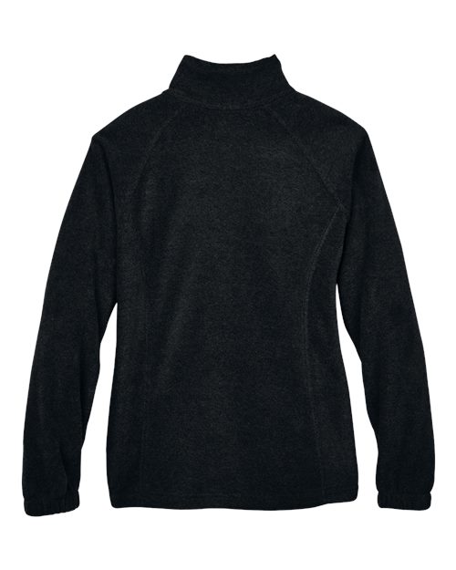 Harriton M990W Ladies' 8 oz. Full-Zip Fleece #color_BLACK