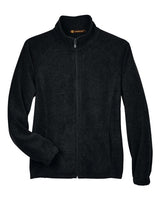 Harriton M990W Ladies' 8 oz. Full-Zip Fleece #color_BLACK