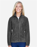Harriton M990W Ladies' 8 oz. Full-Zip Fleece #color_CHARCOAL