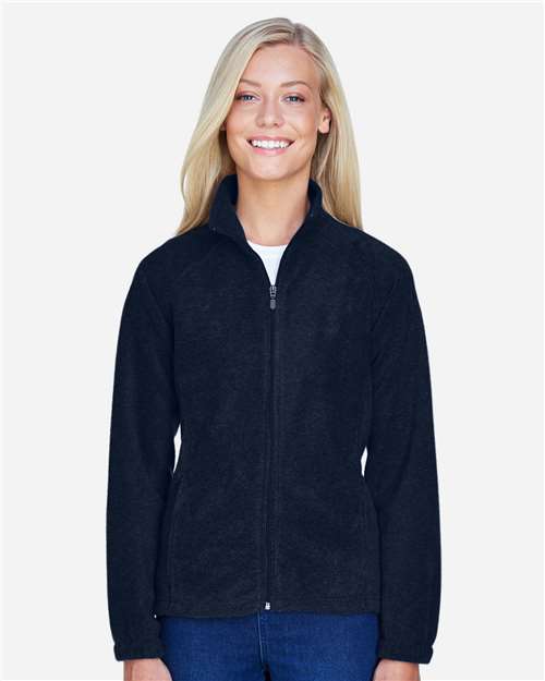 Harriton M990W Ladies' 8 oz. Full-Zip Fleece #color_NAVY