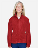 Harriton M990W Ladies' 8 oz. Full-Zip Fleece #color_RED