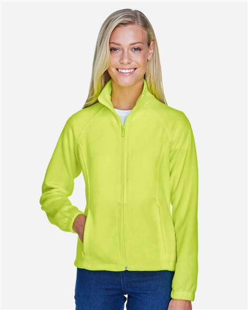 Harriton M990W Ladies' 8 oz. Full-Zip Fleece #color_SAFETY YELLOW