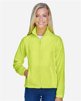 Harriton M990W Ladies' 8 oz. Full-Zip Fleece #color_SAFETY YELLOW