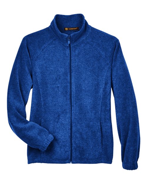 Harriton M990W Ladies' 8 oz. Full-Zip Fleece #color_TRUE ROYAL