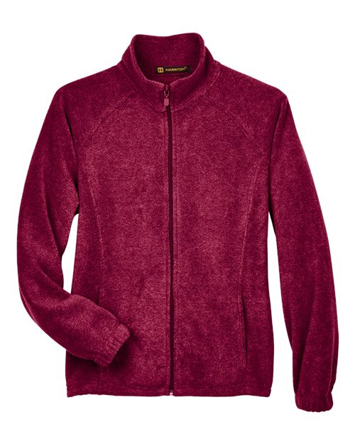 Harriton M990W Ladies' 8 oz. Full-Zip Fleece #color_WINE