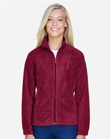 Harriton M990W Ladies' 8 oz. Full-Zip Fleece #color_WINE