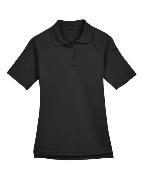 Harriton M211W Ladies' Advantage Snag Protection Plus Tactical Polo #color_BLACK