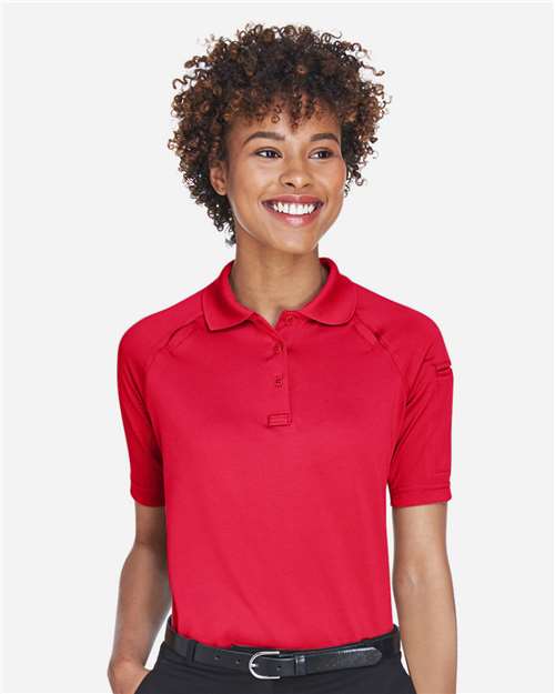 Harriton M211W Ladies' Advantage Snag Protection Plus Tactical Polo #color_RED