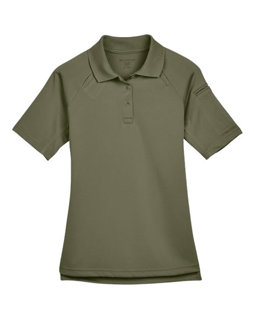 Harriton M211W Ladies' Advantage Snag Protection Plus Tactical Polo #color_TACTICAL GREEN